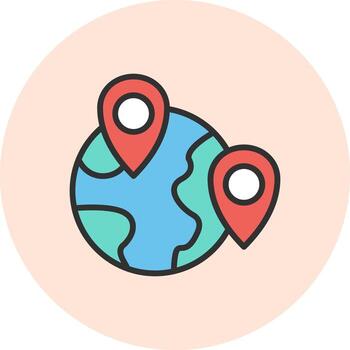 geolocalización neón usuario interfaz símbolo vector