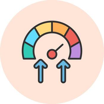 Meter Gradient Style Design Element vector