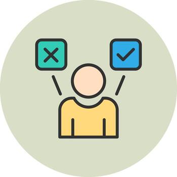 Decision Making Clean Frame UI Object vector