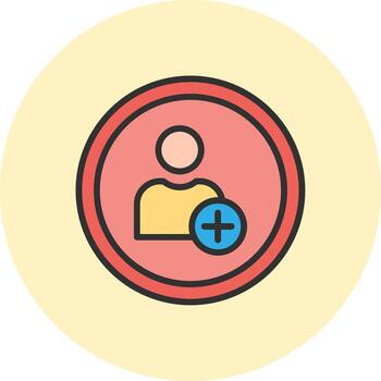 Add User Sharp Line Visual Mark vector