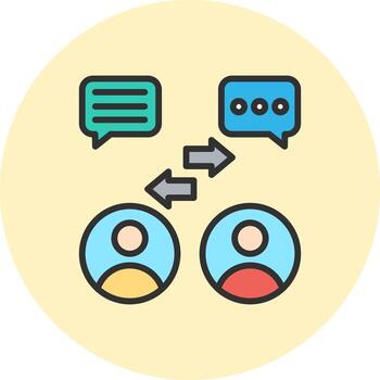 Discussion Color Stroke UI Symbol vector