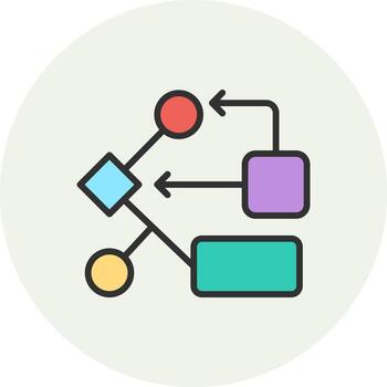decisión haciendo 3d interfaz forma formar vector