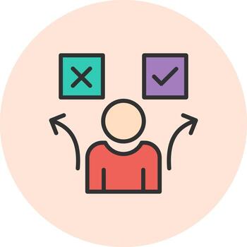 decisión interactivo ui diseño concepto vector