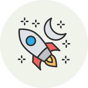 creciente Luna codificado usuario interfaz símbolo vector