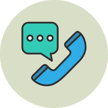 Phone Call Monotone Sketch UI Concept vector