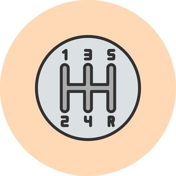 Manual Transmission Geometric App Interface Mark vector