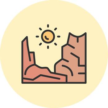 Canyon Outlined Frame UI Object vector