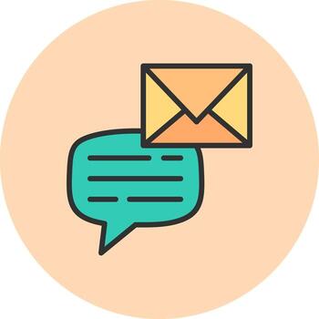 Mail Gradient Themed UI Symbol vector