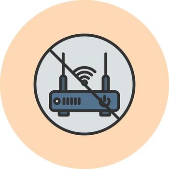 No Router Gradient Themed UI Symbol vector