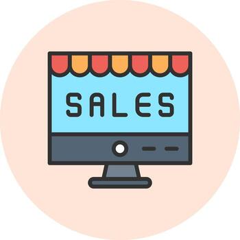 ventas agudo borde visual objeto vector