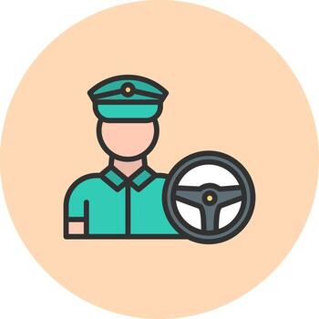 Driving Instructor Vivid App UI Element vector