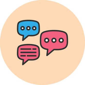 Bubble chat Muted Color UI Design vector