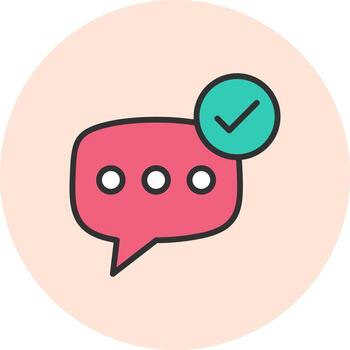 Approve Custom Line Art Element vector