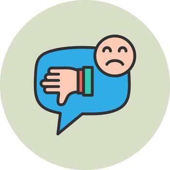 Negative Comment Subtle UI Graphic Element vector
