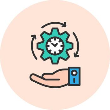 Time Management Color Enhanced Visual Graphic vector