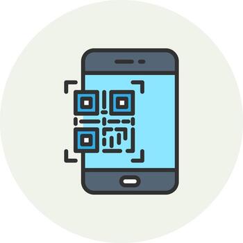 qr código escanear 3d interfaz forma formar vector