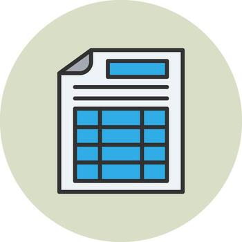 hoja de cálculo suave usuario interfaz símbolo vector