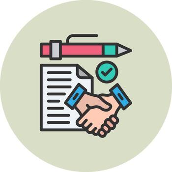 contrato acuerdo vívido aplicación ui elemento vector