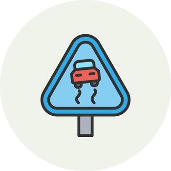 Smooth Road Custom Line Art Element vector