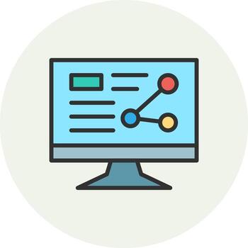 Monitor Modular UI Form vector