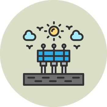 Boardwalk Color Enhanced Visual Graphic vector