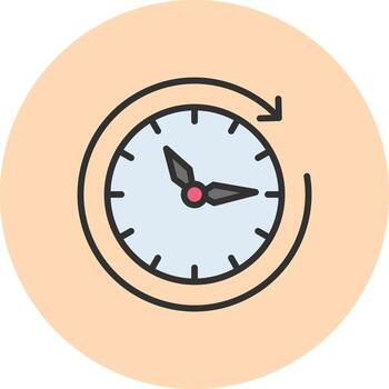 Clockwise Sharp Line Visual Mark vector