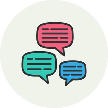 Chat Interactive UI Symbol vector