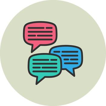 Message Bold Mobile App Graphic vector