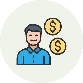 dinero codificado usuario interfaz símbolo vector