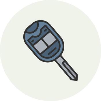 Car Key Subtle UI Graphic Element vector