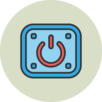 Power Button Smooth App Visual Element vector
