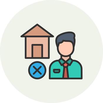 Homeless Gradient Themed UI Symbol vector