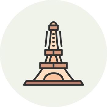 eiffel torre moderno color símbolo diseño vector