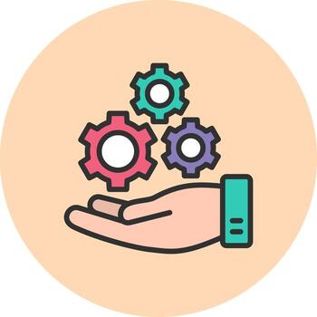 Technical Support Smooth App Visual Element vector