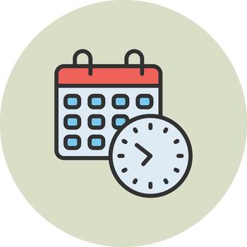 Clock Gradient Style Design Element vector