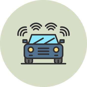 sensor interfaz línea gráfico estilo vector