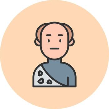 Old Man User Interface Badge vector