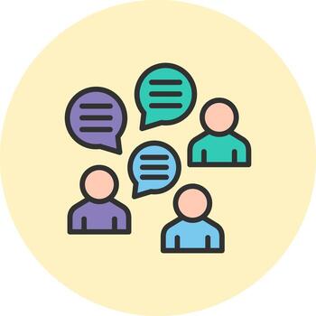 Meeting Flat UI Shape Design vector