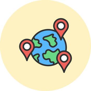 Global Location Geometric App Interface Mark vector