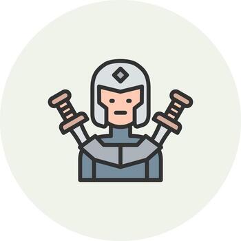 guerrero codificado usuario interfaz símbolo vector