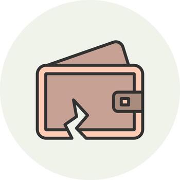 Wallet Monotone Sketch UI Concept vector