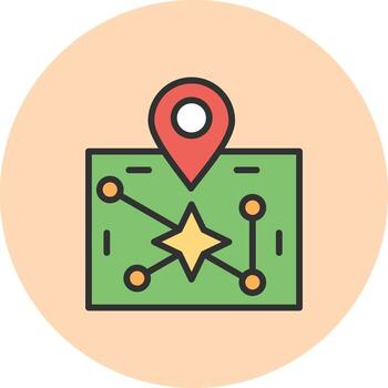 estrella mapa codificado usuario interfaz símbolo vector