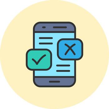 Yes Or No Tech-Styled Interface Form vector