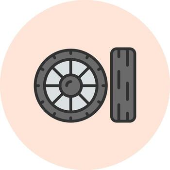 Tire Digital Technology UI Element vector