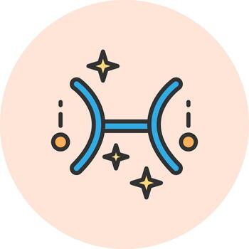 Pisces Vibrant Visual Design Object vector