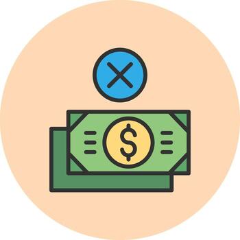 No Money Coded User Interface Symbol vector