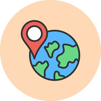 Location Pin Outlined Frame UI Object vector