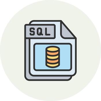 SQL Web Style Graphic Badge vector