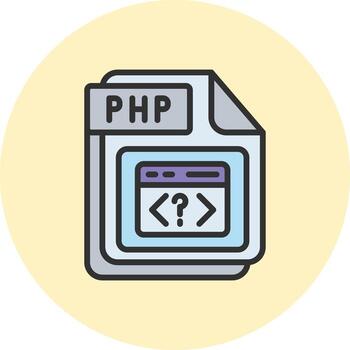 PHP Stylish UX Design Piece vector