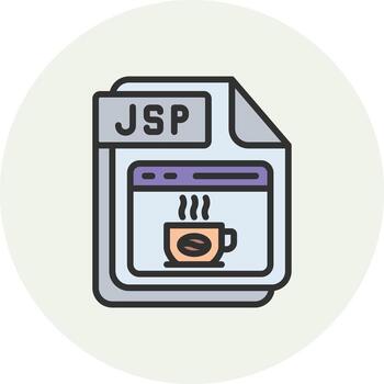 JSP Vibrant Visual Design Object vector